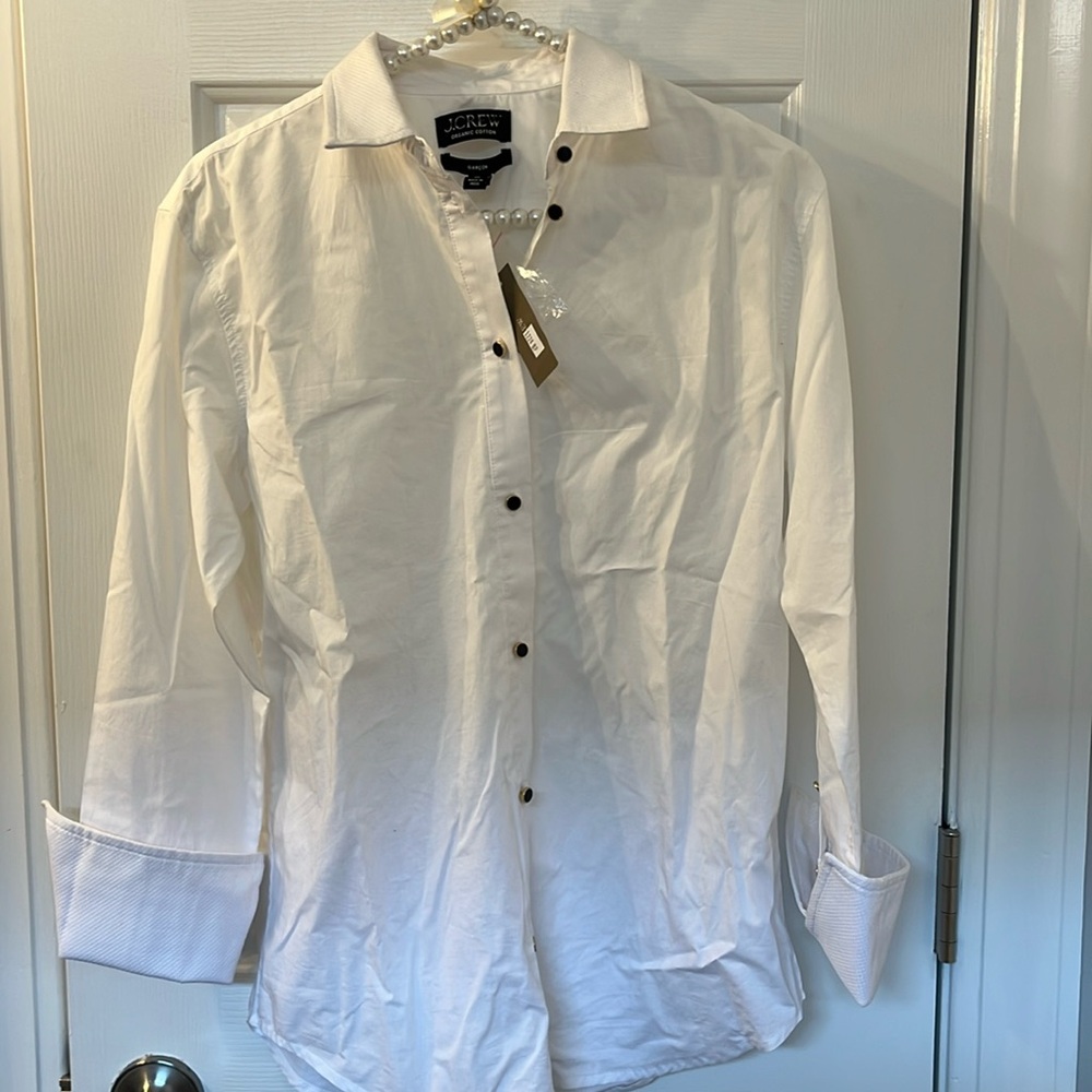 NWT J. Crew White Womens Tux Button Up Shirt